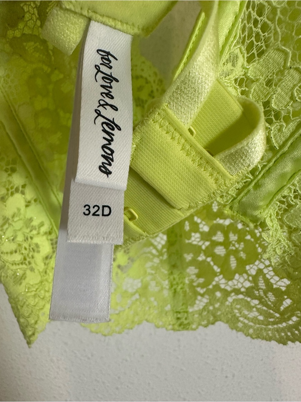 For Love And Lemons neon green creamsicle lace corset bra - Picture 4 of 5